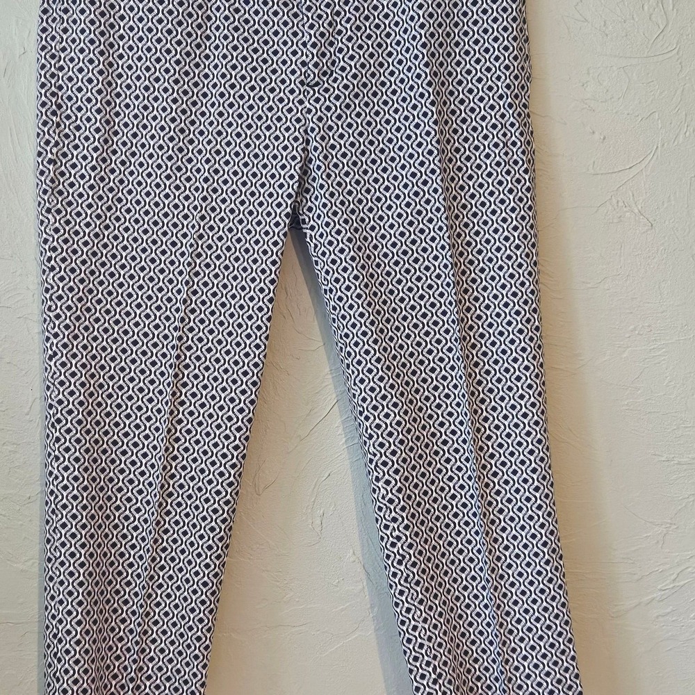 Coldwater Creek Black and White Geometric Print‎ Cropped Pants